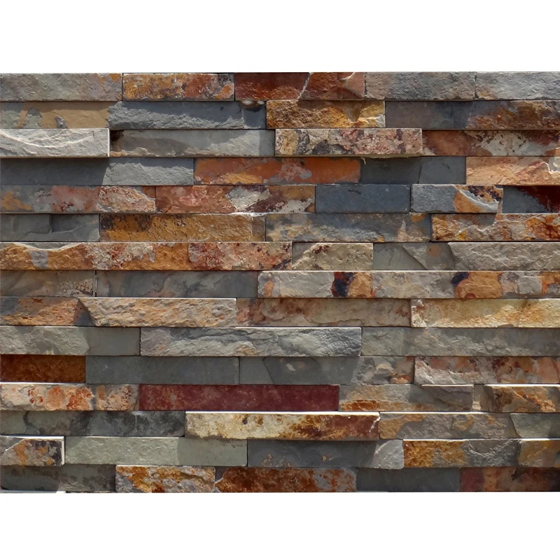 hs-zt002 生锈石板众议院小组建筑外墙分割面室外墙面石材瓷砖