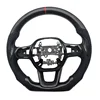 Leather+Carbon Fibre+Grip+red Stitching+blue Stripe