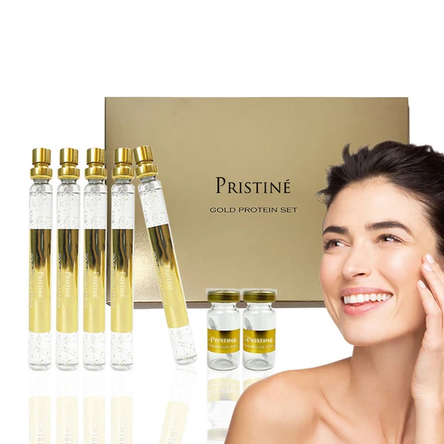 PRISTINE new beauty skin care gold protein line serum silk gold instalift korean protein lifting threading set