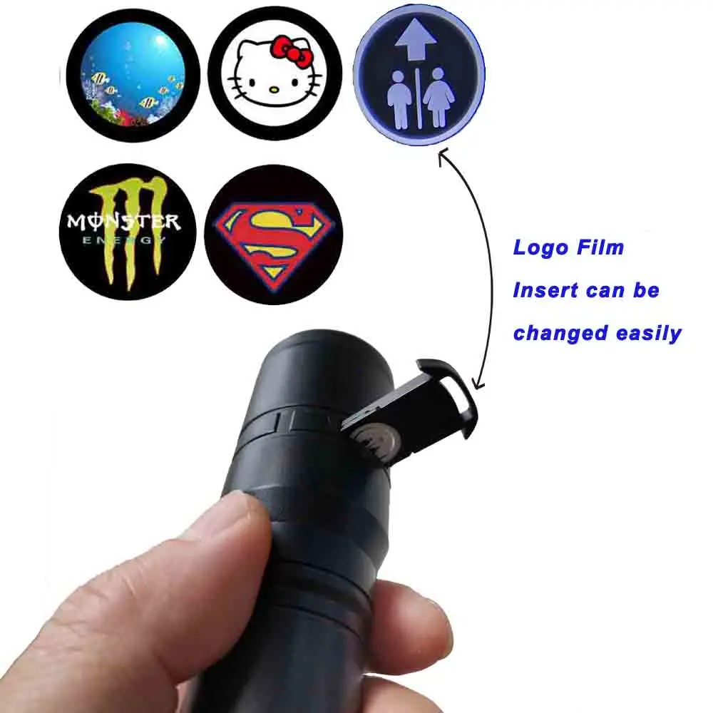 Halloween Holiday Projector Flashlight Torch with LED Logo Popular Mini Projector Toy