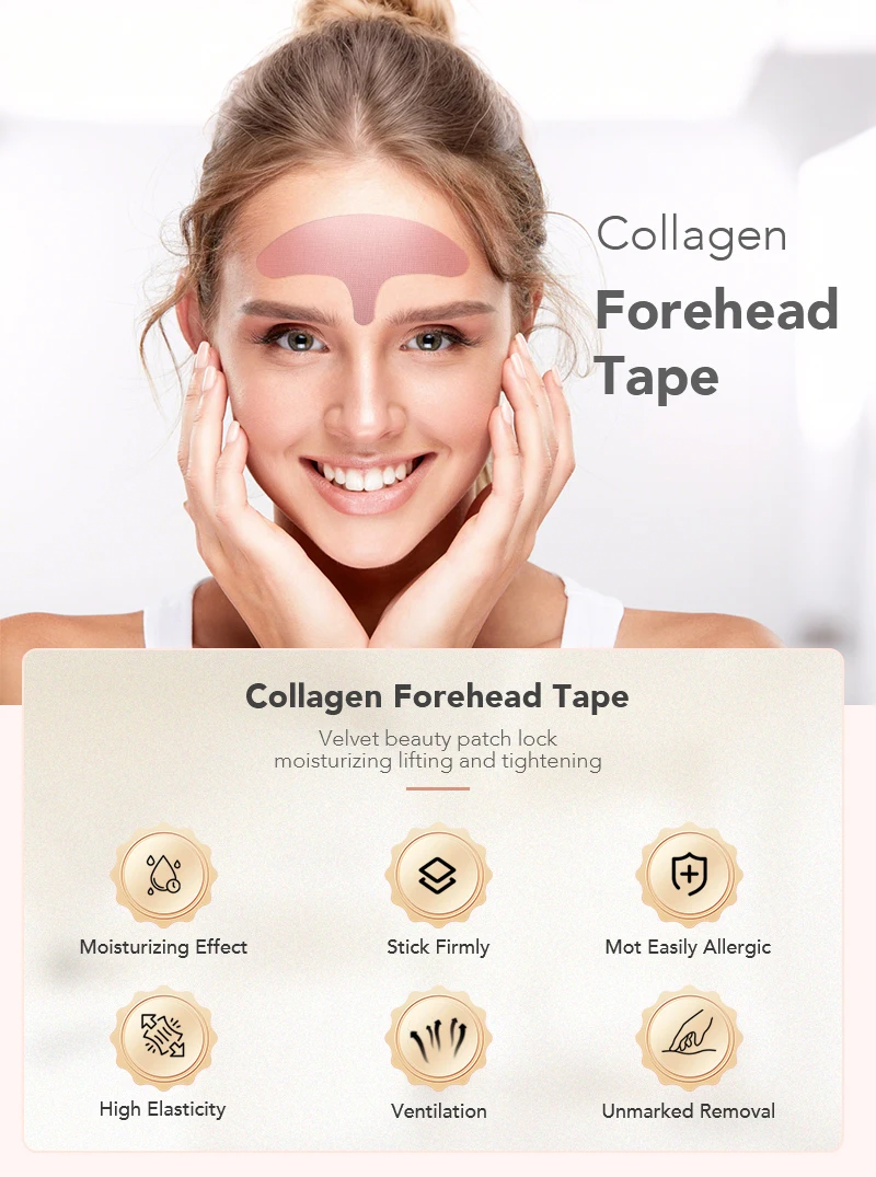 product beauty skin care disposable forehead patches collagen forehead face lifting tape for skin care-0