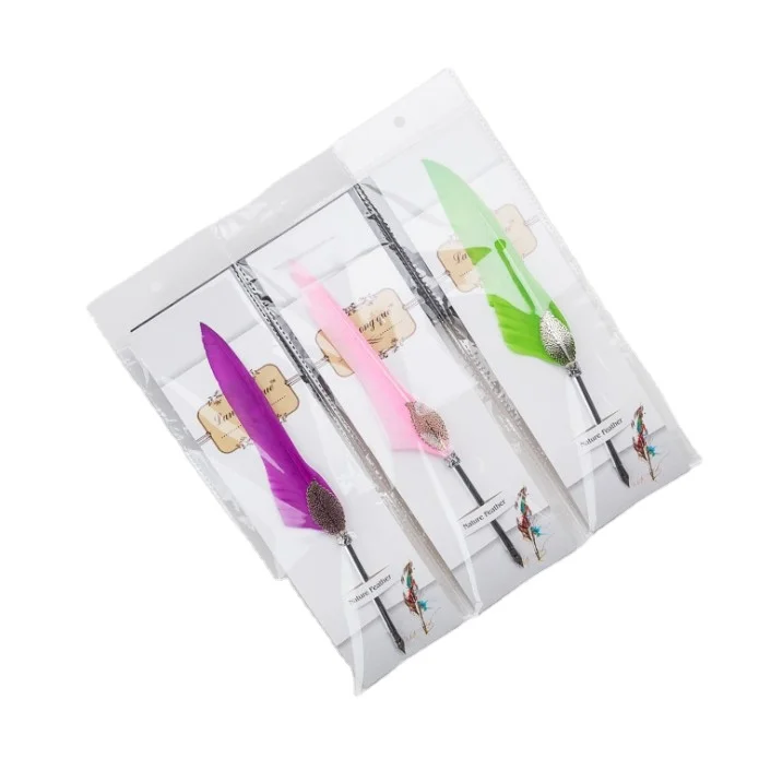 Винтажная ручка-перо из индейки перо натурального пера индивидуальная Индивидуальная Бумажная карточная