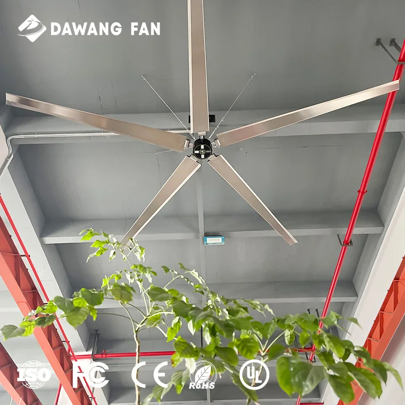 DAWANG FAN 16' диаметр 1,1 кВт Большие коммерческие промышленные потолочные вентиляторы HVLS с двигателем PMSM для склада и спортзала по цене производителя