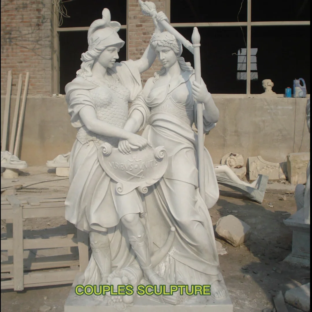 THE ANCIENT HOME - Virgil Statue for Garden White Cast Marble 79 cm / 31.1  inch Indoor and Outdoor