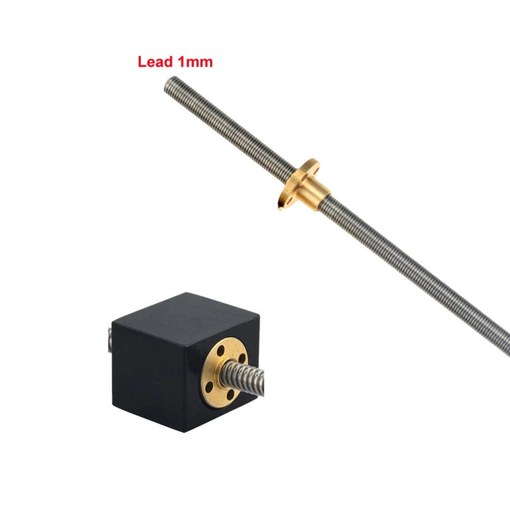 Geeyu T8 Trapezstange Für 3D-Drucker - Edelstahl, Längen 100-200 Mm, Mit Messingmutter