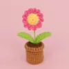 Rose pink-daisy-super mini small wool basin