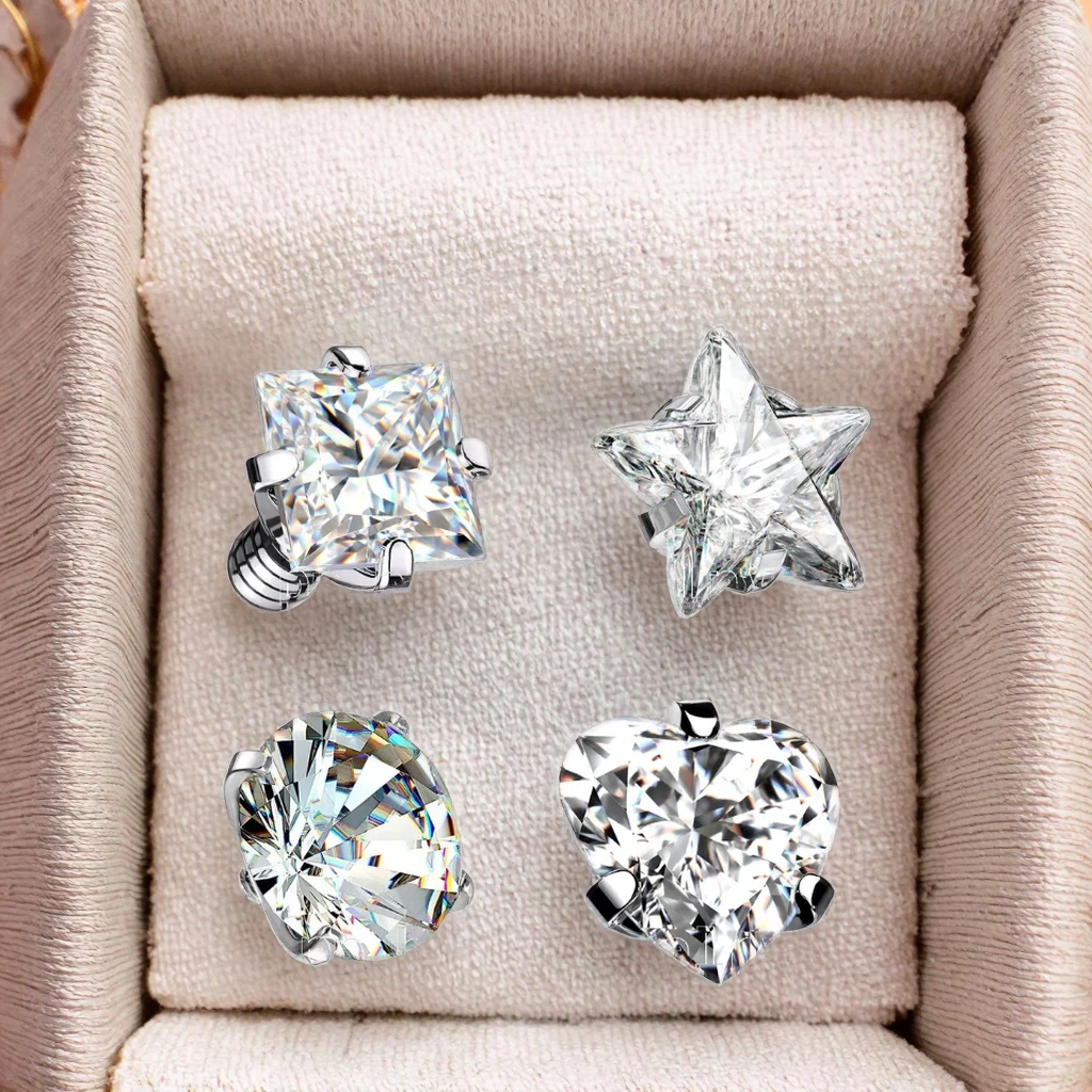 Heart Tops for Dermal Piercing Microdermal Piercing Dermal 16 Gauge Tops Microdermal Jewelry