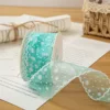 4cm tiffany blue light blue printed ribbon 10 yards