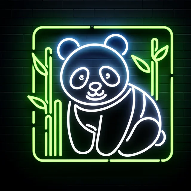 china Panda shape Indoor Wall-mounted Custom Neon Sign Letters Led