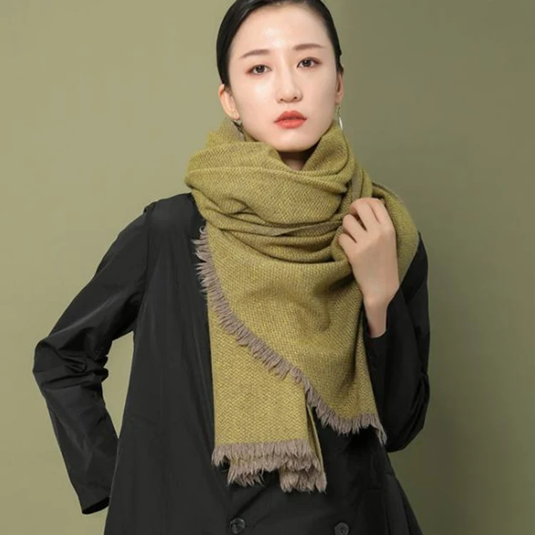 For Women Men Top Quality Knitted Cashmere Shawl Wholesale Custom Scarves Winter