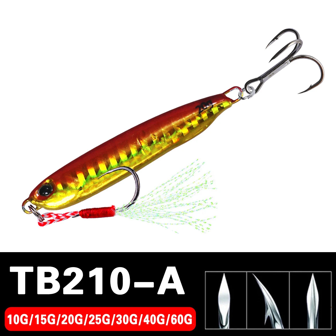 Metal Jig Fishing Lure 8 Colors 10g 60g Japanese Bass Trout Fishing