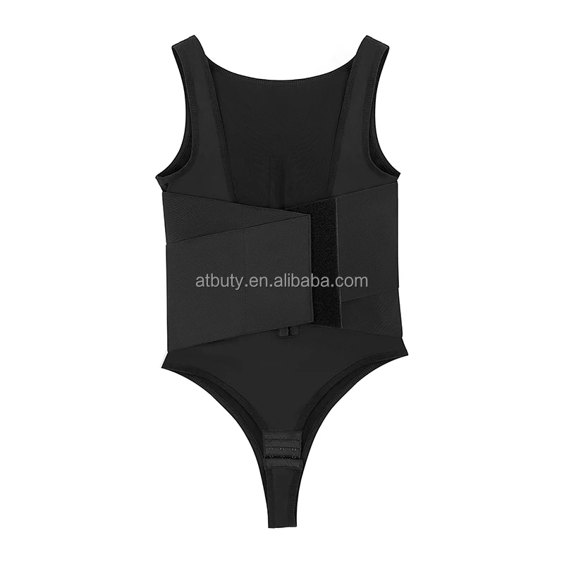 New Nylon Thong Bodysuit Hourglass Girdle Double Compression Body