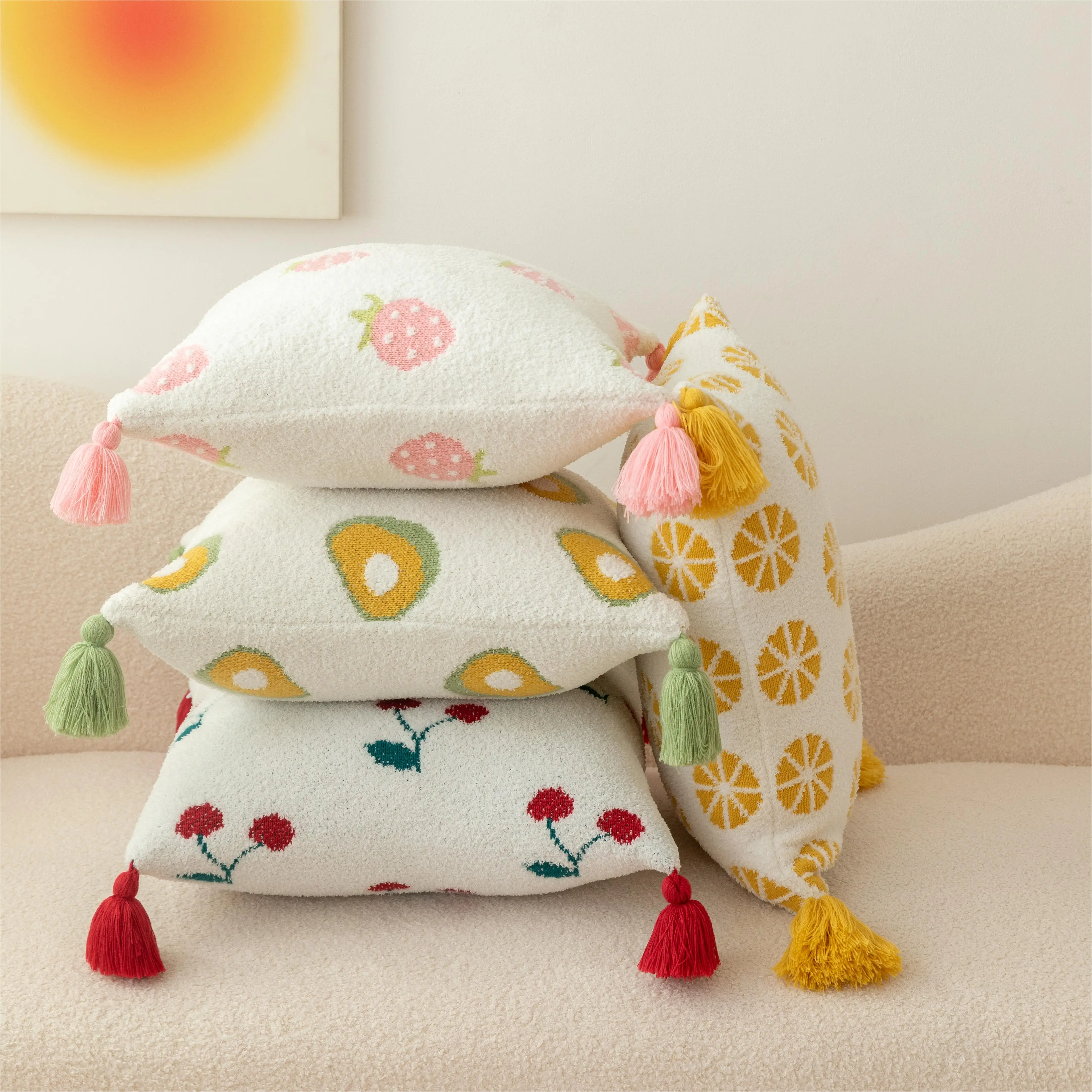 Fruit Knit Cushion Cover