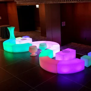 Led Bench Bar Booth Restaurant Furniture (Bs120)