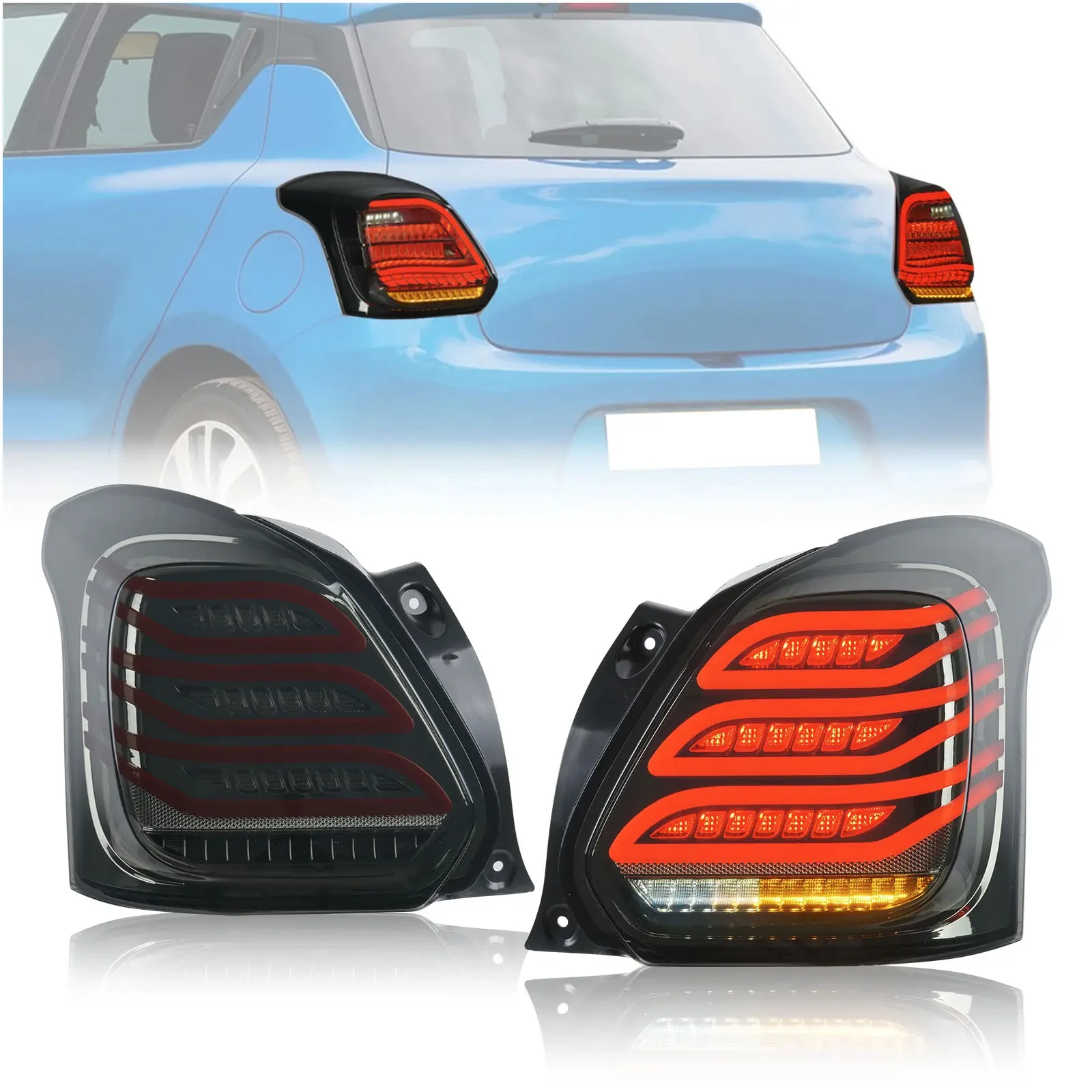 For Suzuki Swift Tail Light 2016-2023 Multi-functions Led Rear Light Stop Lamp for Swift 2012-2021