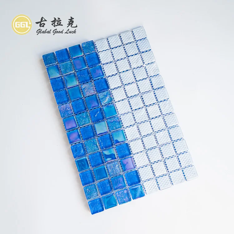 Wall Decoration Rainbow Crystal Glass Mosaic Swimming Pool Mosaic Tiles