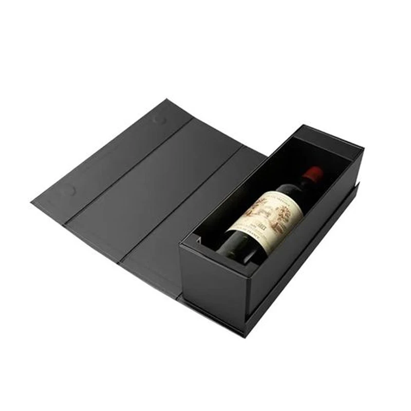 Wholesale Custom Logo Luxury Folding Closure Paper Cardboard Packaging Set Wine Magnetic Gift Box factory