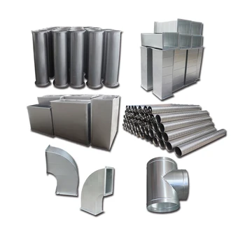 Customized 304 & 201 Stainless Steel Square and Rectangular HVAC Exhaust Ventilation System Parts Fully Welded Air Ducts