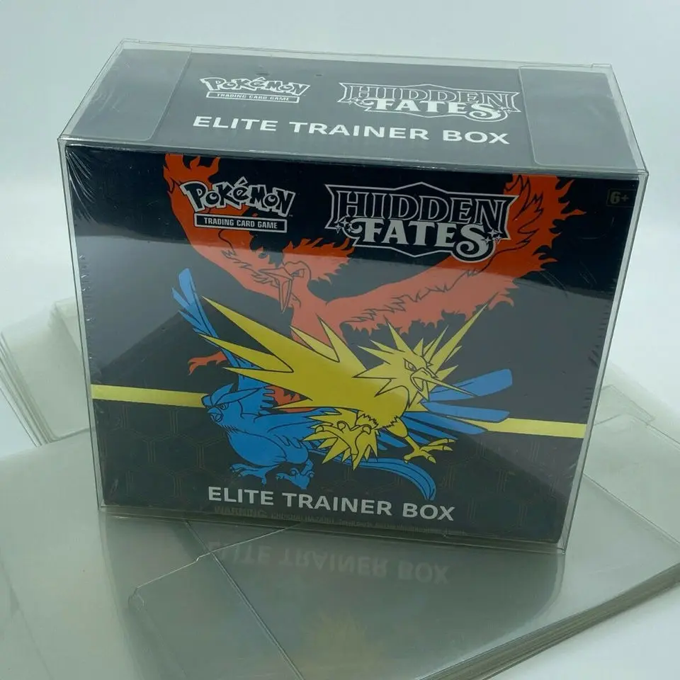 Dustproof PVC Pokemon Elite Trainer Box ETB Plastic Protector Cases Protective Booster Box Display Showcase Plastic Storage Box