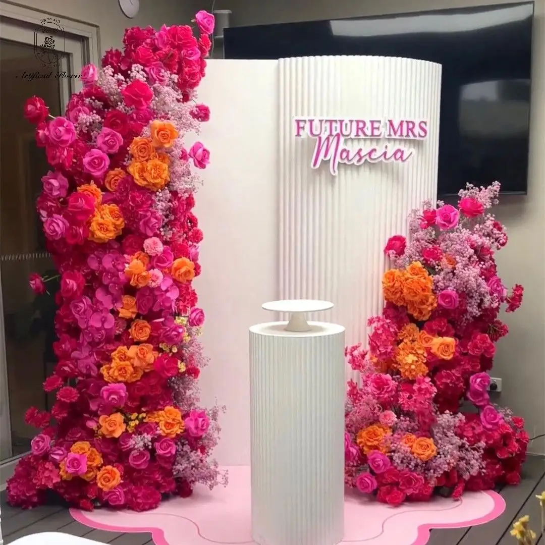 DKB New Artificial Floral Backdrop Arrangement Arch Backdrop Wedding Arch Flowers Decorative