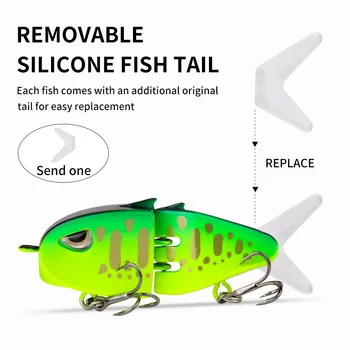 Cheery New Plastic Lure Bait Multi-Section Colorful Double Hook Small Swim Bait Mm60 Fishing Bass Lure – Hooks – view 4