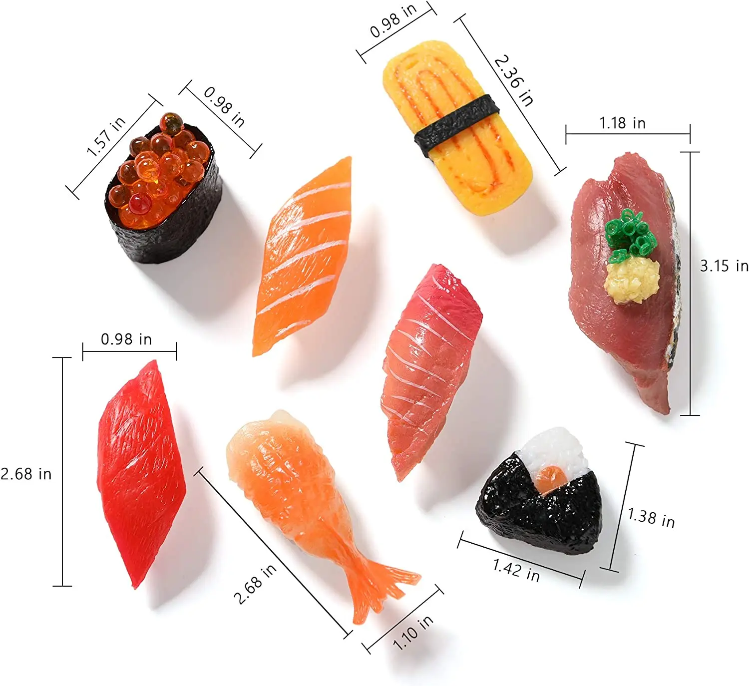 Cute Refrigerator Magnets 3d Resin Simulation Sushi Refrigerator Magnet Home Decoration Japan Korea Sushi Food Fridge Magnet