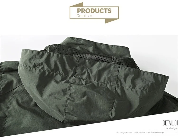 Men's Lightweight Hooded Waterproof Jacket For Spring And Autumn_voghion.com