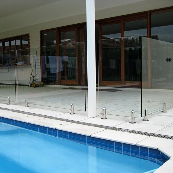 Contemporary Stainless Steel Spigot Glass Balustrades Deck Patio Balcony Pool Glass Railings