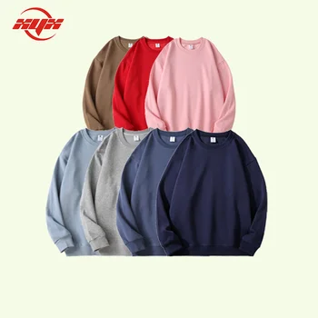 Wholesale Men's Round Neck Pullover Sweatshirt long sleeve oversized clothes loose cotton hoodie high quality