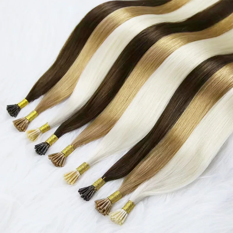 Super Double Drawn I Tip Human Hair Extensions Remy