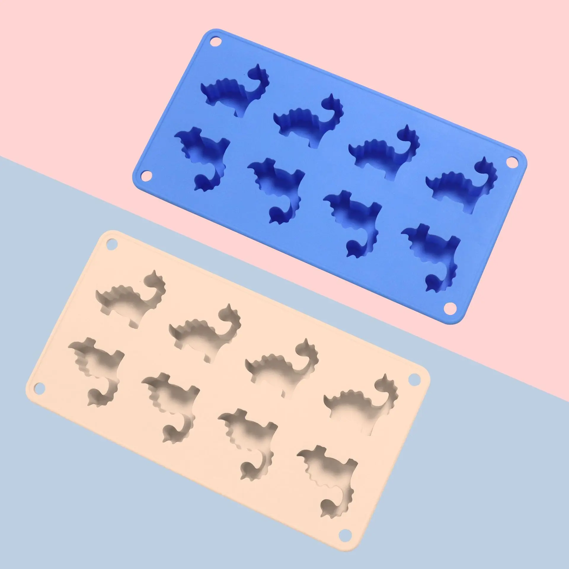 Creative Small Dinosaur 8-Grid Silicone Ice Tray Chic Animal-Theme Ice Cube Mold for Cake & Ice Cream Tools