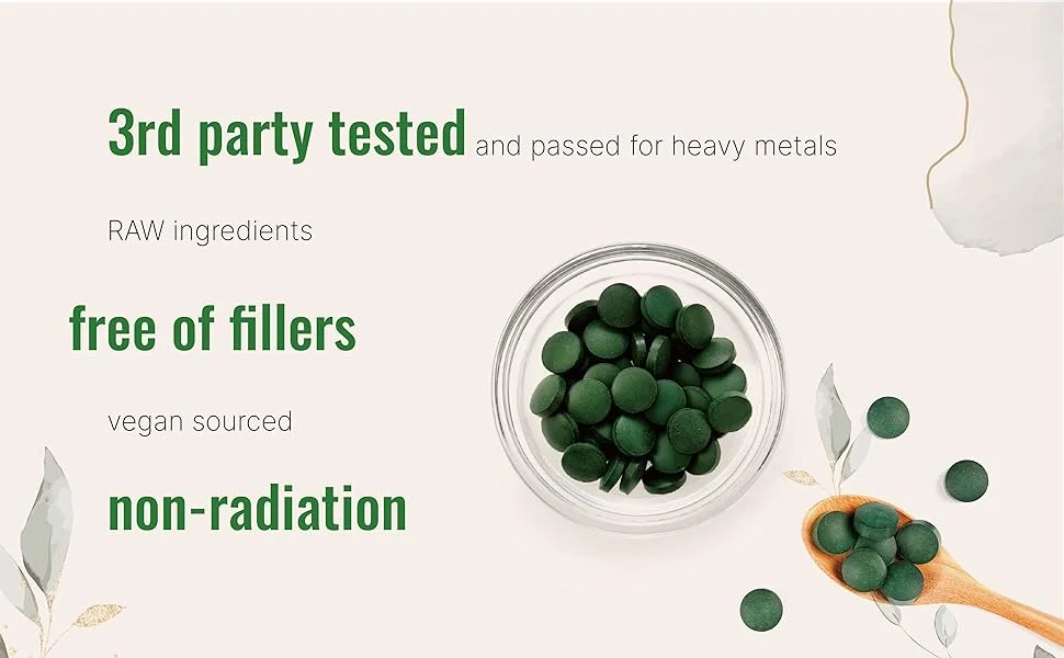 Organic Spirulina Supplement Loaded With Vegan Protein Spirulina Tablet