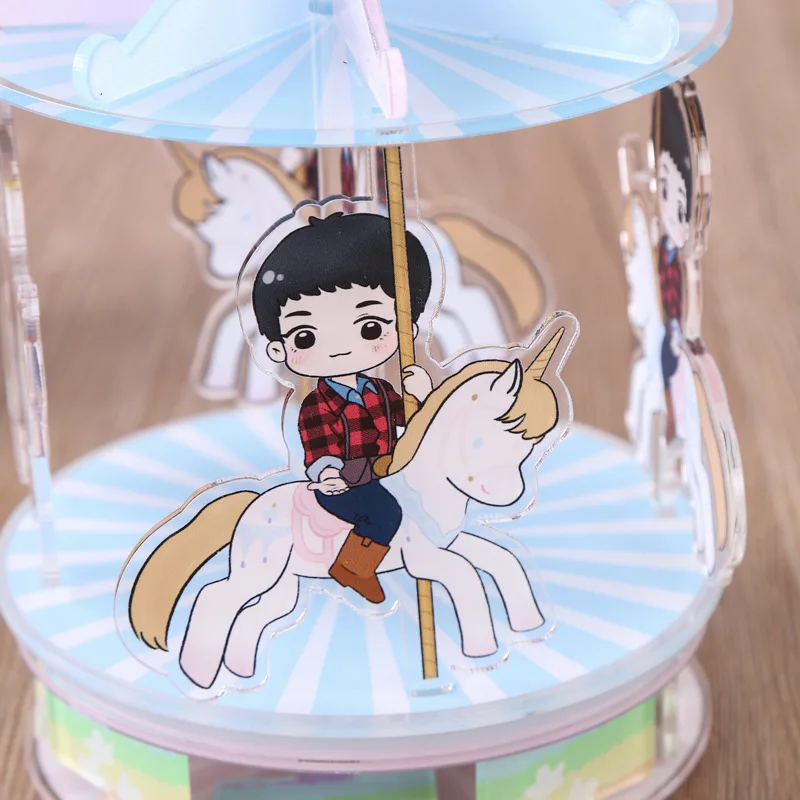 Acrylic Shaker Customized Transparent Stand Desktop Decoration Anime Cartoon Acrylic Carousel