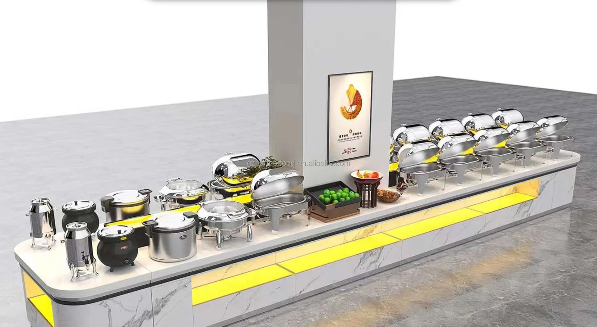 Self Service Table Design Elegant Hotel Buffet Counter - Modern Self-Service Table for ...
