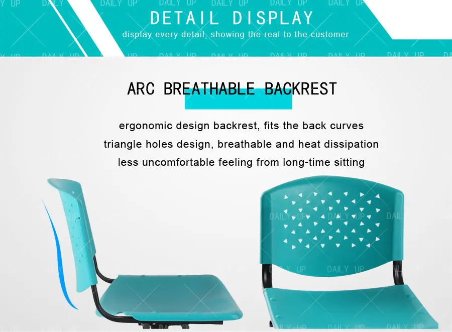 Discount Office Chairs Corrosion Resistance Recyclable Plastic Computer Chair Value Company Staff Revolving Chair