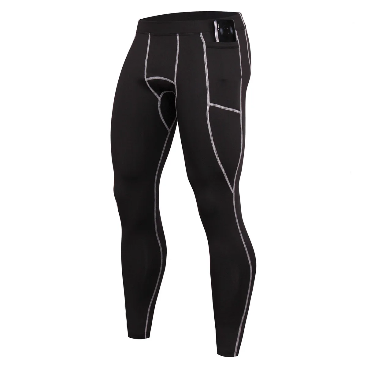 Zomersport Fiess-broek Heren hardloopsport Strakke elastische sneldrogende broek Basketbaltraining Outdoor Bottoming-broek311_voghion.com
