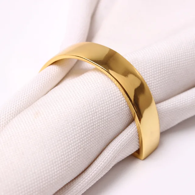 Western Restaurant Semicircle  Napkin Rings In Gold Royal Napkin Rings For All Occasions Napkin Ring Ideas Gift for Loved One