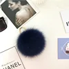 Dark blue fox fur ball 12cm