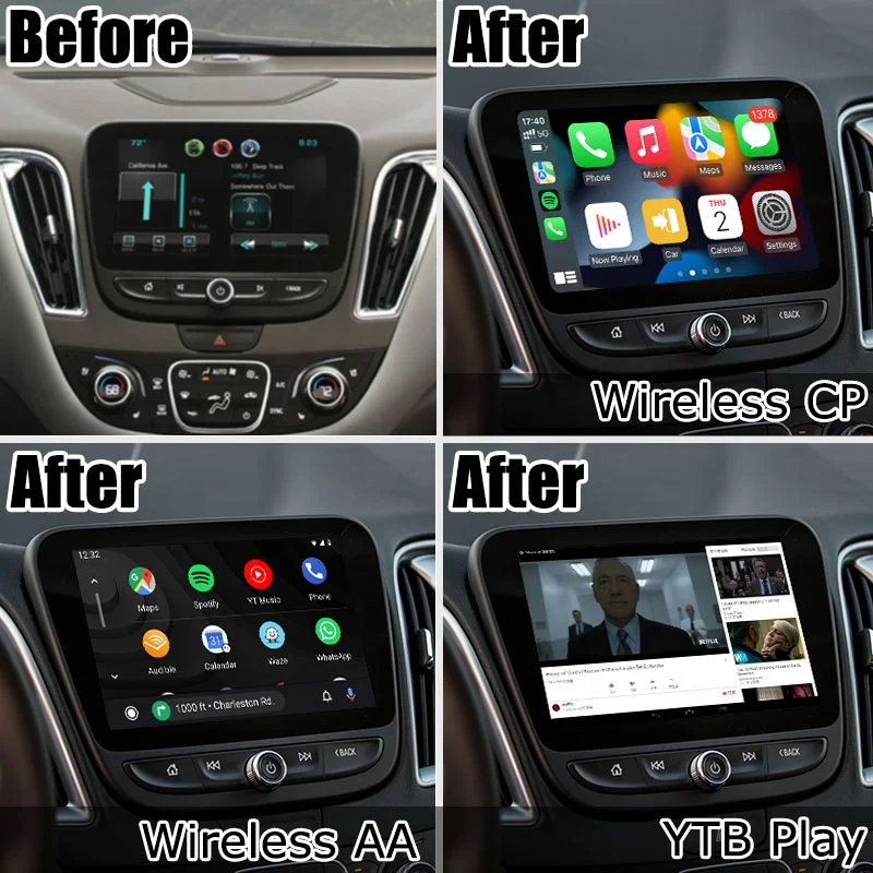 Android/wireless CP AA Interface for Chevrolet Malibu 2014-2018