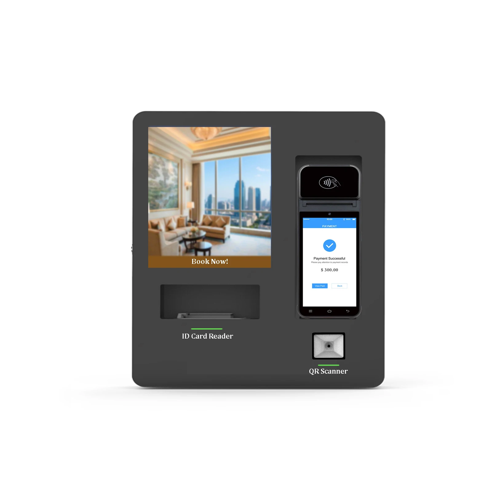 Wall-Mounted 12 Inch Touch Screen Self Check-in Kiosk OEM Hotel Reception Ticket Vending Machine