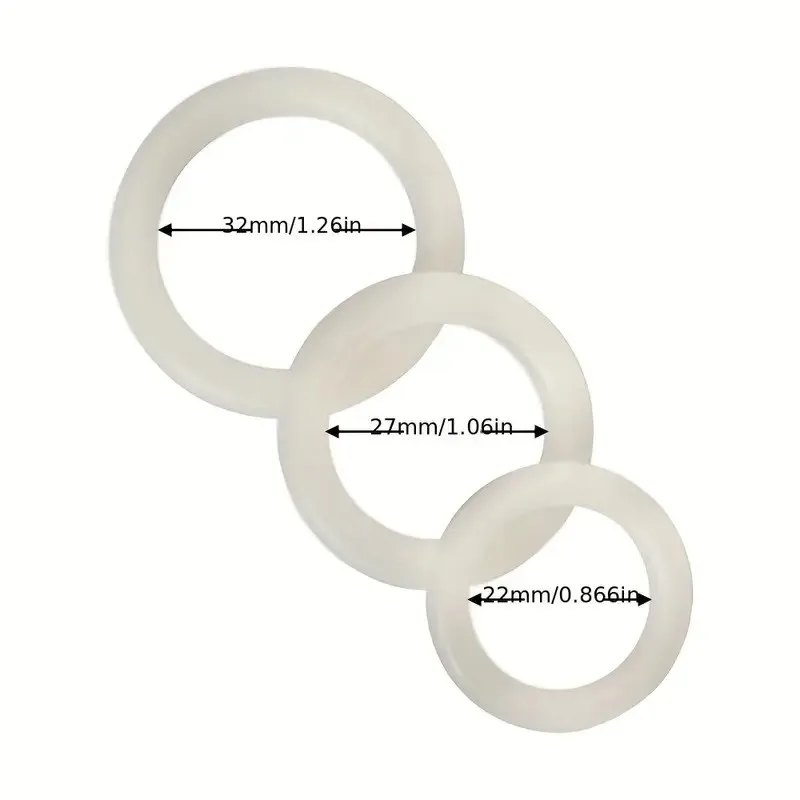 Glowing Soft Silicone Rubber 3 Pack Cock Rings Penis Rings for Men Erection Ejaculation Delay Couple Sex Sex Toy for Male