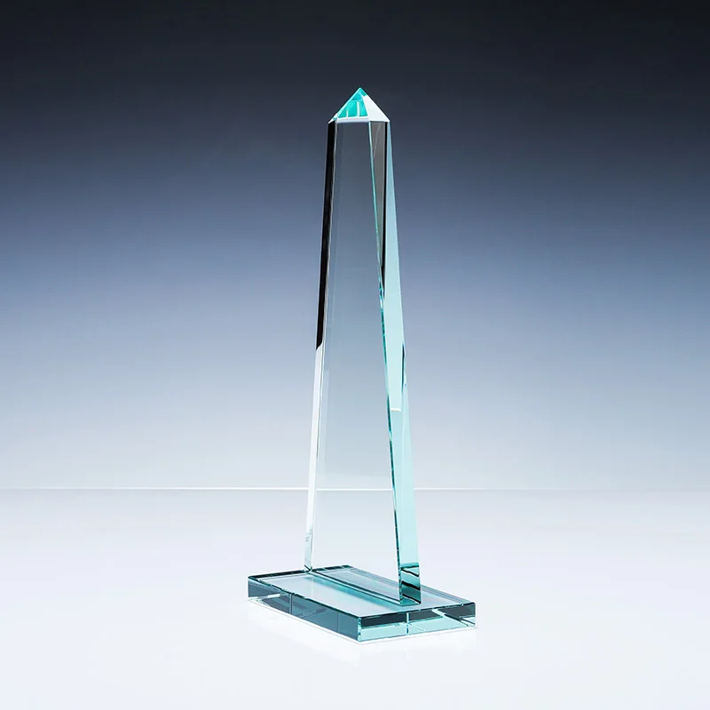 Commercial decoration custom blank crystal trophy Glass trophy supplier