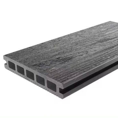 Household Eco-Friendly Wood Plastic FPC Board Recyclable Waterproof Anti-Slip WPC with Online Embossed Square Hole for Decking