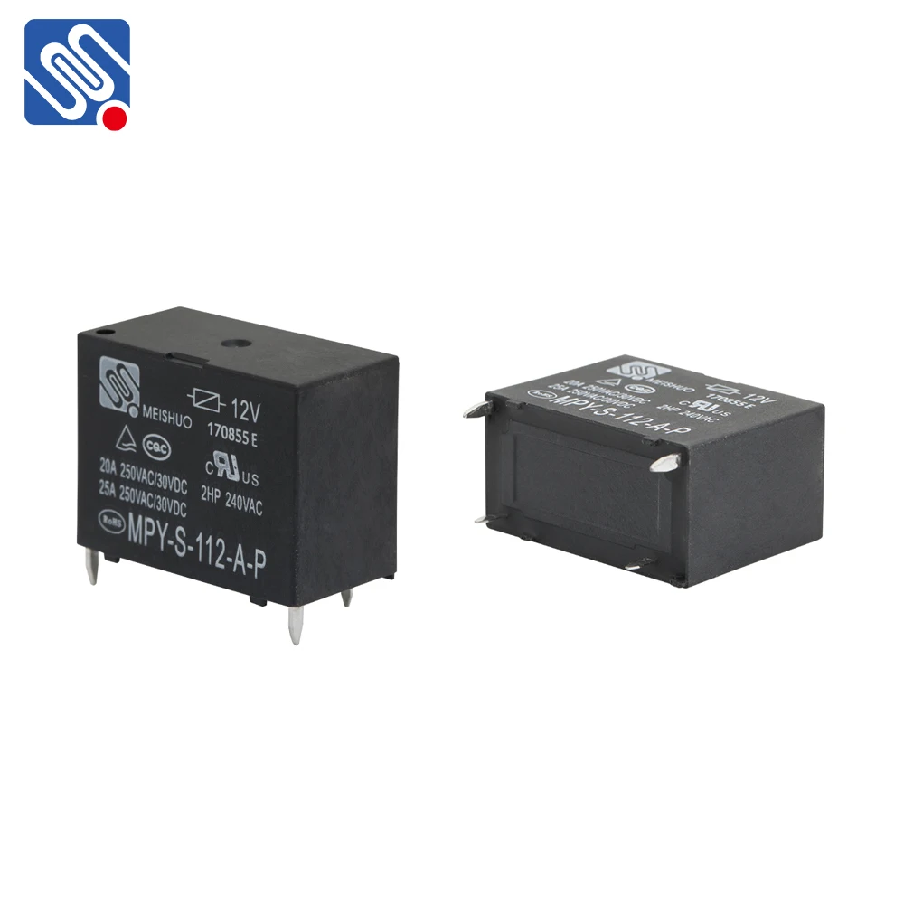 MPY Miniature PCB Electromagnetic Relay 12V 4Pin 20A/25A High Power Contact Load Sealed 250Vac Air Conditioner