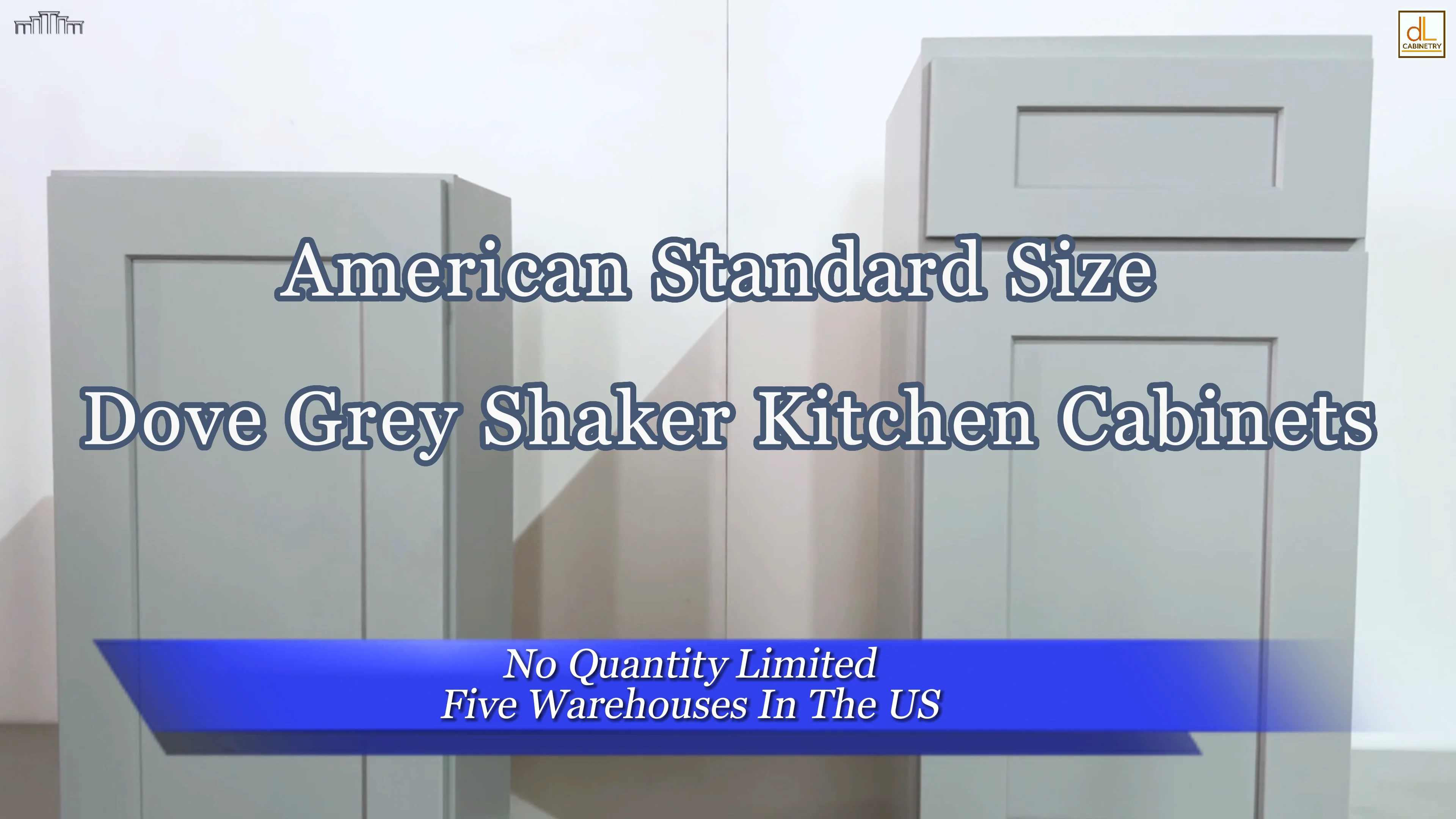 Usa Warehouse Free Standing Modern Rta Light Grey Shaker Kitchen