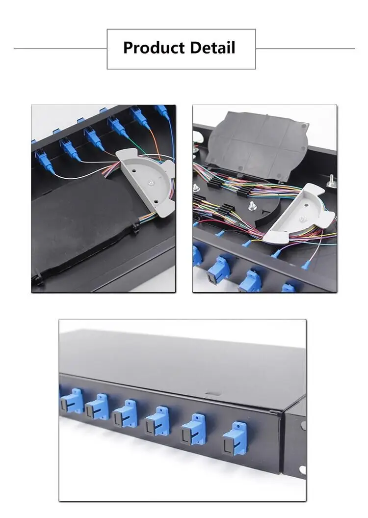 FTTH 1U 19 Inch Rack Mount Fiber Optic Patch Panel - 96 Ports