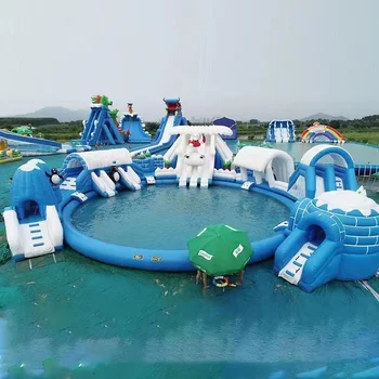 Giant Inflatable PVC Water Park Outdoor Ground Water Pool Games and Equipment for Play