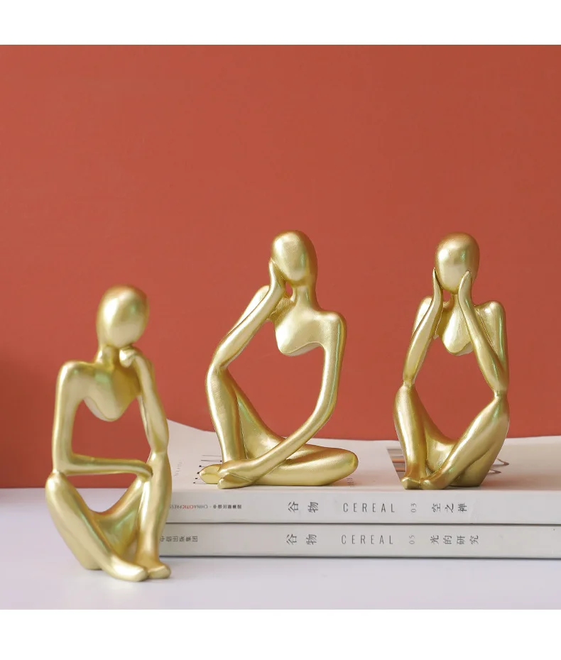 Mini Modern Art Resin Figurine Office Home Decoration Desktop Decor Handmade Crafts Sculpture