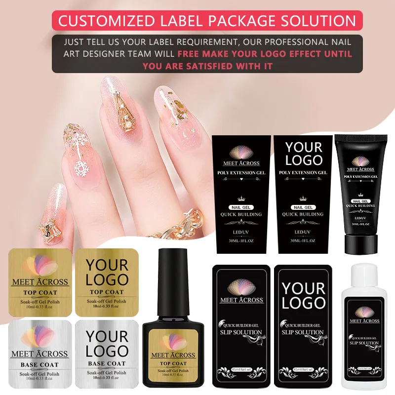 Complete Nail Kit Large Kits Net Quick 60ml Poly Gel Set 4 Colors Buy