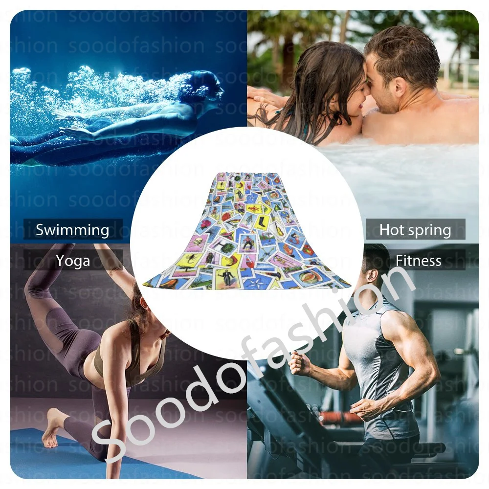2024 Factory Cheap Price Custom Cartoon Mexican Bingo Game Card Party Supplies Quick Dry Beach Towel